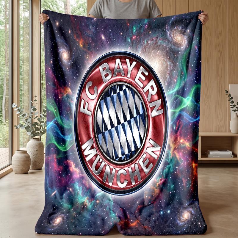 Bayern Munich Theme Blanket Soft Flannel Blanket Plush Throw Blanket Cozy Sofa Bed Blanket for Home Decor