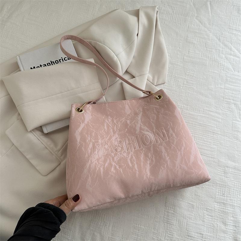 

Модная женская сумка-тоут большой вместимости в корейском стиле, новая летняя коллекция 2025 года, универсальная сумка-шоппер для работы розовый