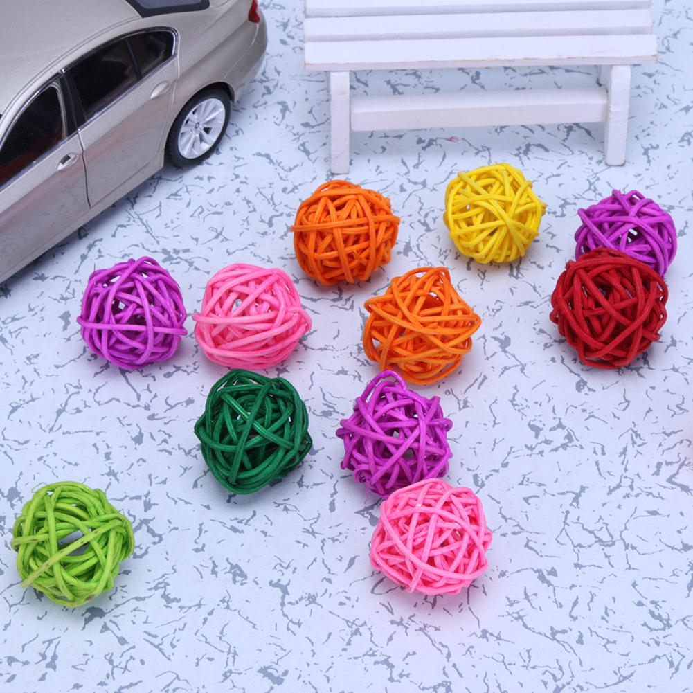 Parrot Rattan Ball Toys Bird Chewing Grind Toys Birdcage Decor Funny Pet Supplies Cage Accessories Bird Playing Bauble