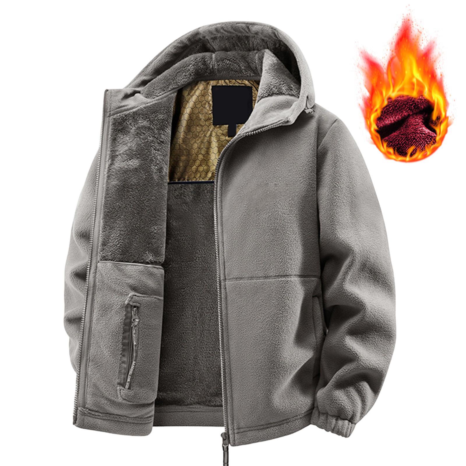 

Unisex Heated Pocket Hooded Jacket Unisex Casual Warm Long-Sleeve Outerwear XXL