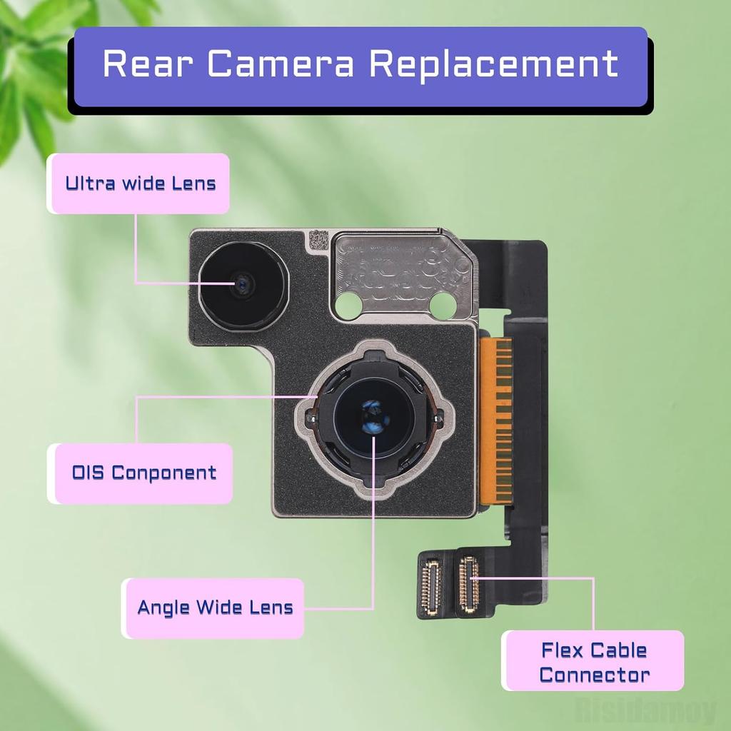 For iPhone 13/13 Mini OEM 12MP Main Rear Back Camera Replacement Ultra Wide Lens Optical Image Stabilization 5X Zoom Smart HDR A2631 A2633 A2634