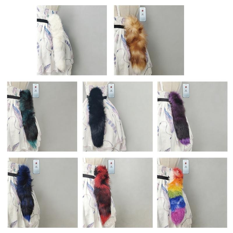 Furry Remote Operated Foxes Tail Accessory Adjustable Moving Costume Tail For Stage Shows And Costume Parties