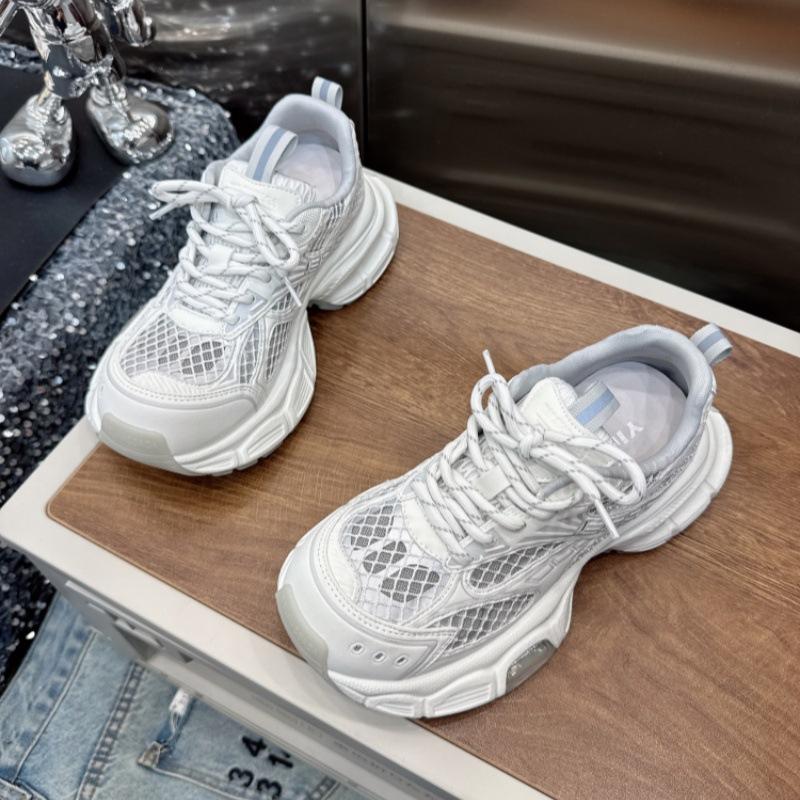 

Thick-soled heightened mesh breathable white dad shoes women s 2025 summer new versatile and thin casual running sneakers 35