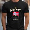 Norway Graphic Printed T-shirts Men and Women Summer Cotton Clothing Round Neck Short Sleeved Tee Streetwear