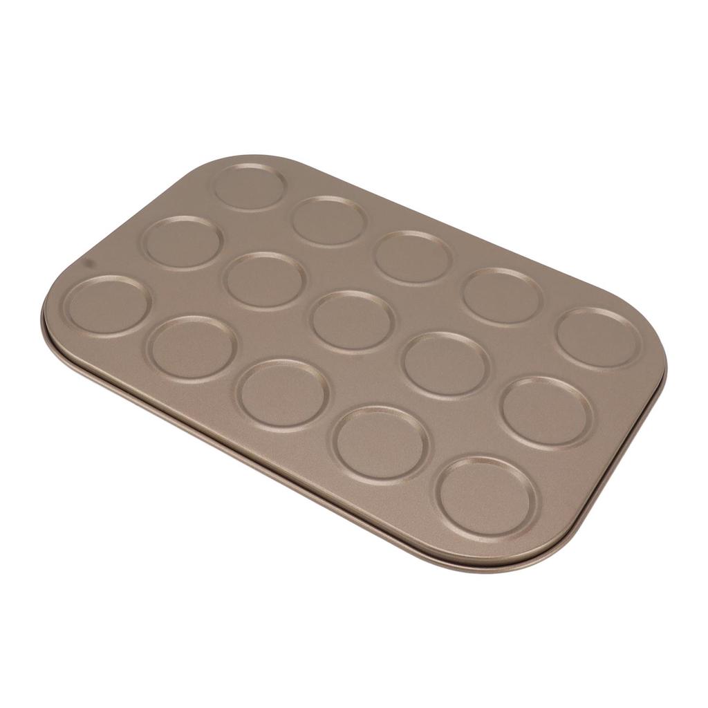 Muffin Top Pan Macaron Bakeware Pan Muffin Tray Baking Mold Carbon Steel Bakeware for Oven Baking Gold