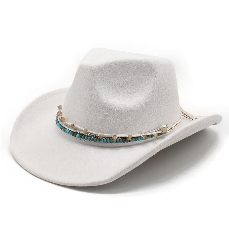 Premium Suede Retro Western Cowboy Felt Hat for Men and Women