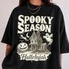 Spooky Season Hallelujah Shirt, Vintage Halloween Haunted House Tee, Gothic Ghost Pumpkin Tshirt, Retro Distressed Halloween Gift