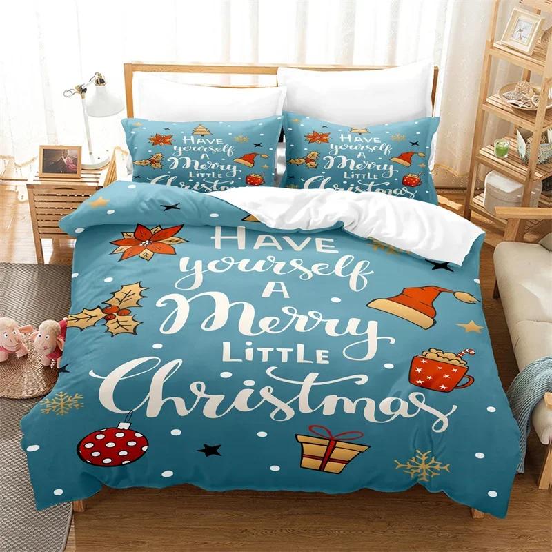 

Boys and Girls Christmas Comforter Cover Bedding Sets Merry Christmas Bedding Set Children Duvet Cover Set Fashion Quilt Cover US Twin(172x218cm)