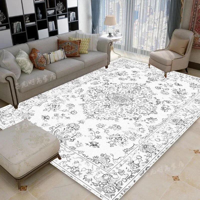 Persian Luxury Tradition Living Room Carpets Fancy Home Decoration Large Area Soft Rugs Washable Non-slip Lounge Room Door Mats
