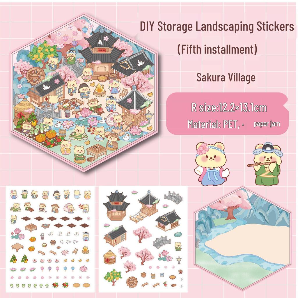 No-Cut Educational DIY Storage Scenery Stickers for Journals