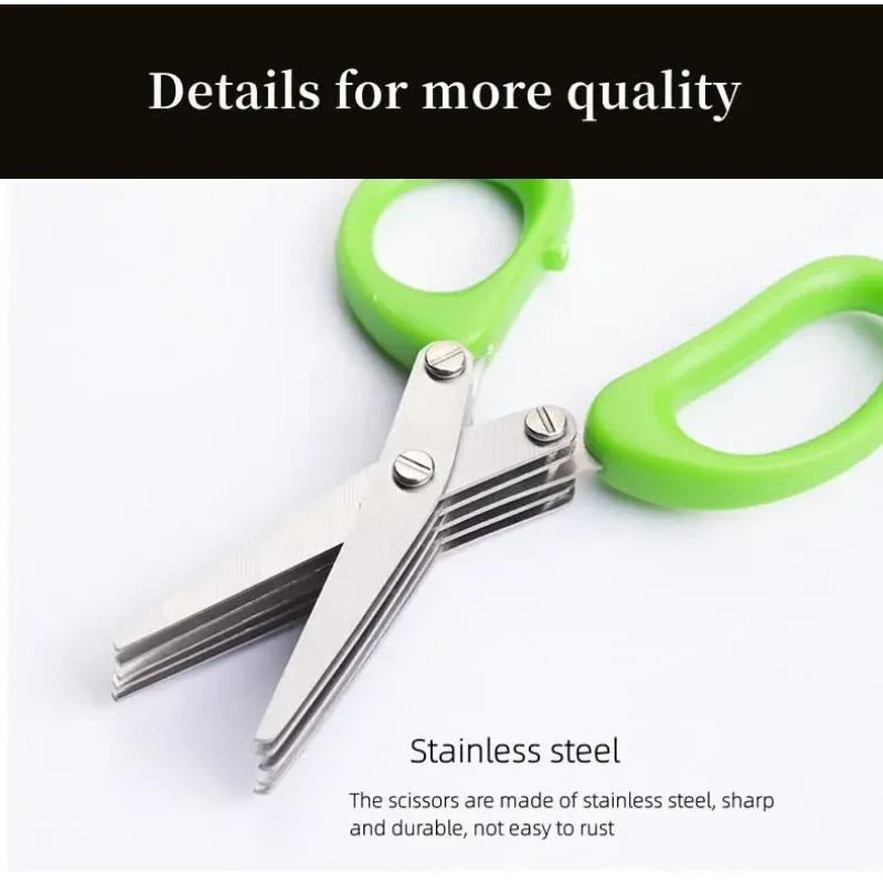 1 pieza de tijeras multifuncionales de cocina, tijeras para cebolla y cilantro, trituradora potente de acero inoxidable