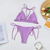 Shencai European & American Style High Waist Triangle Halter Bikini - Solid Color, Hot Seller X07