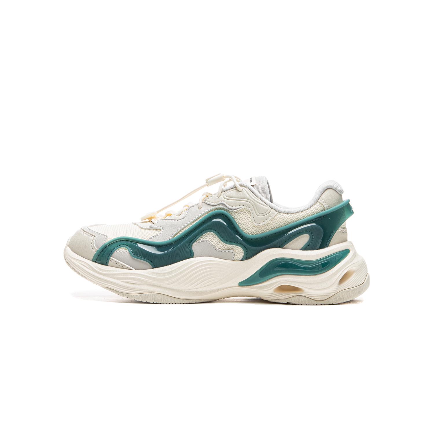 

Li Ning Детская спортивная серия лайфстайл Ткань из синтетической кожи Модные Универсальные Прочные Низкие Повседневные кроссовки Детские кроссовки Светло-зеленый YKCU168-5 32