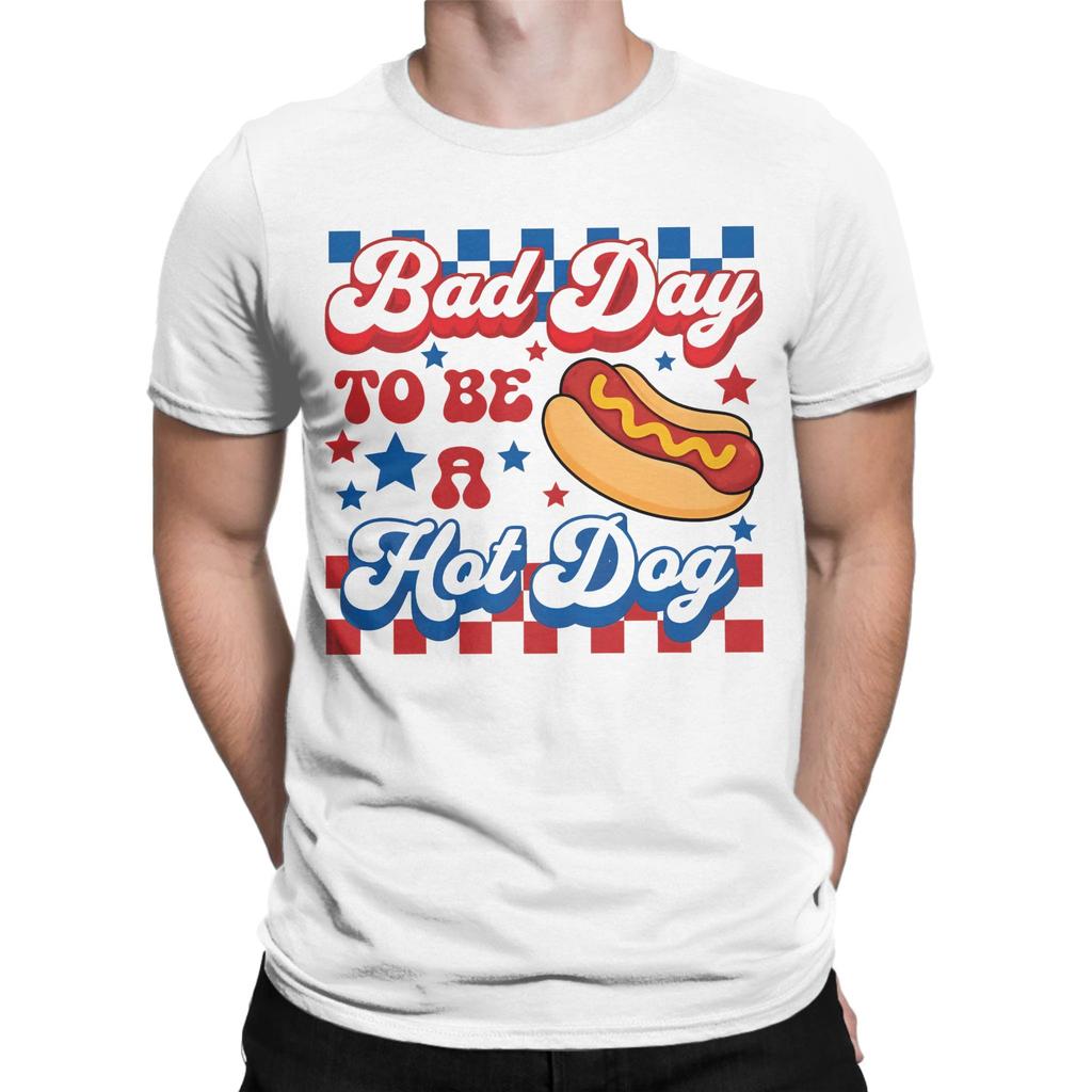 Bad Day Funny Bbq Grilling 4th Of July Funny Graphic 100 Cotton Tshirt Chud Consuming Hotdogs Tops Tees For Unisex