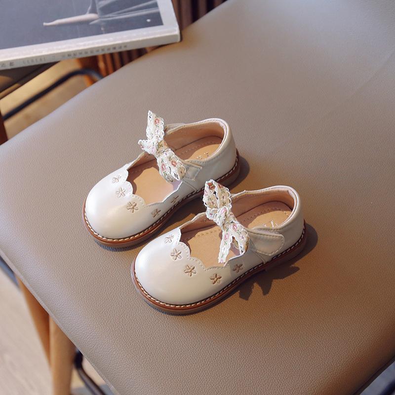 Zapatos NiñaFrench Girls Shoe Spring Korean Soft Sole Leather Shoe Retro Kid Shoe Girls Princess Shoe Small Medium Kid Baby Shoe