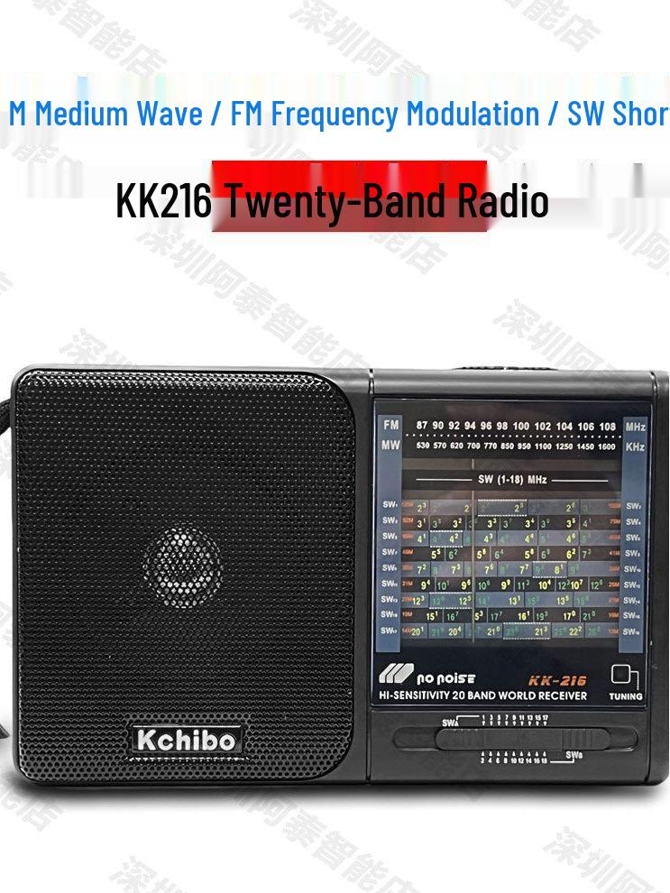 

20-Band No. 1 High Sensitivity Multi-Band Radio with Large Battery - FM, AM, Shortwave, DSP Radio only