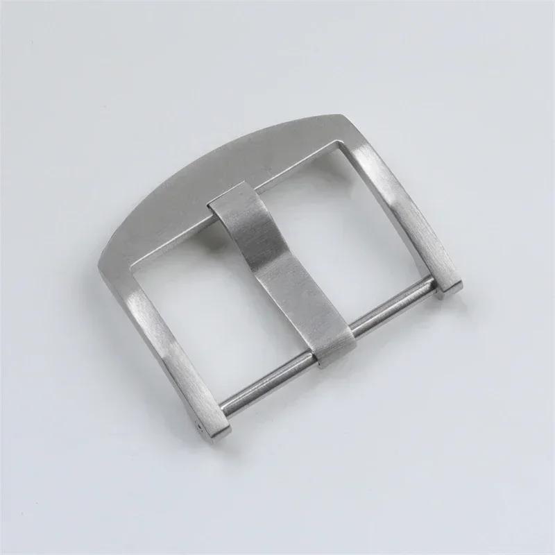 

for Panerai strap screw clasp rubber watch band 20mm 22mm Quality 316L stainless steel Tang pin Matt Black silver buckle 20mm