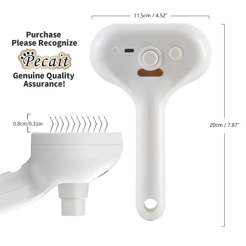1-4PCS USB Rechargeable Pet Grooming Brush Spray Comb for Cats Dogs Hair Shedding Removal Detangling Water Mist Tool