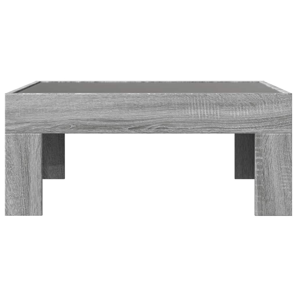 Coffee Table With LED Infinity, Sonoma Oak Grey, 70X50X30 Cm