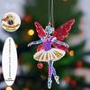 New 2D Flat Christmas Hanging Pendant Ballerina Shining Angel Hanging Decor Simulation Acrylic Keychain Navidad Decor