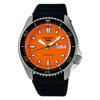 Seiko 5 Sports SBSA309 Men's Watch Japanese Mechanical Automatic Date/Day Orange Dial Black Silicone Band