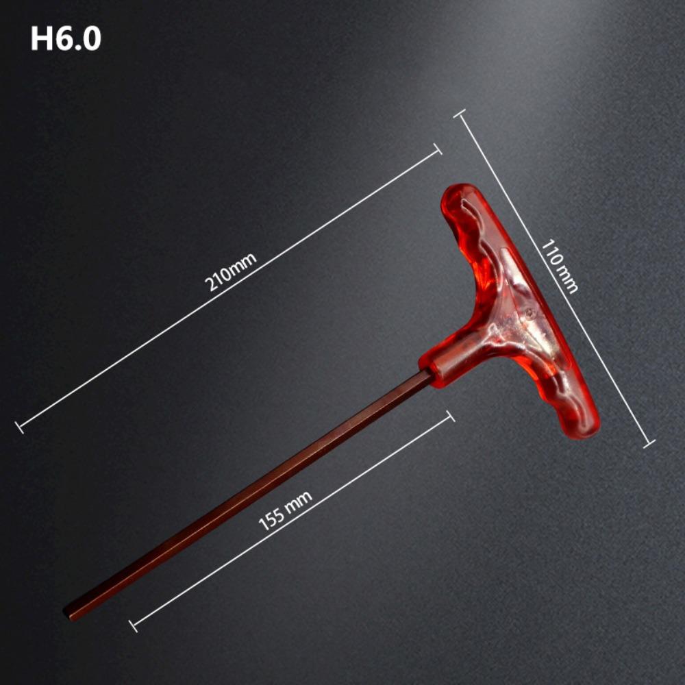 

2Pcs Extension Rod T-type Hexagon Wrench S2 Alloy Steel Screwdriver Portable Hex Socket Wrench H6.0
