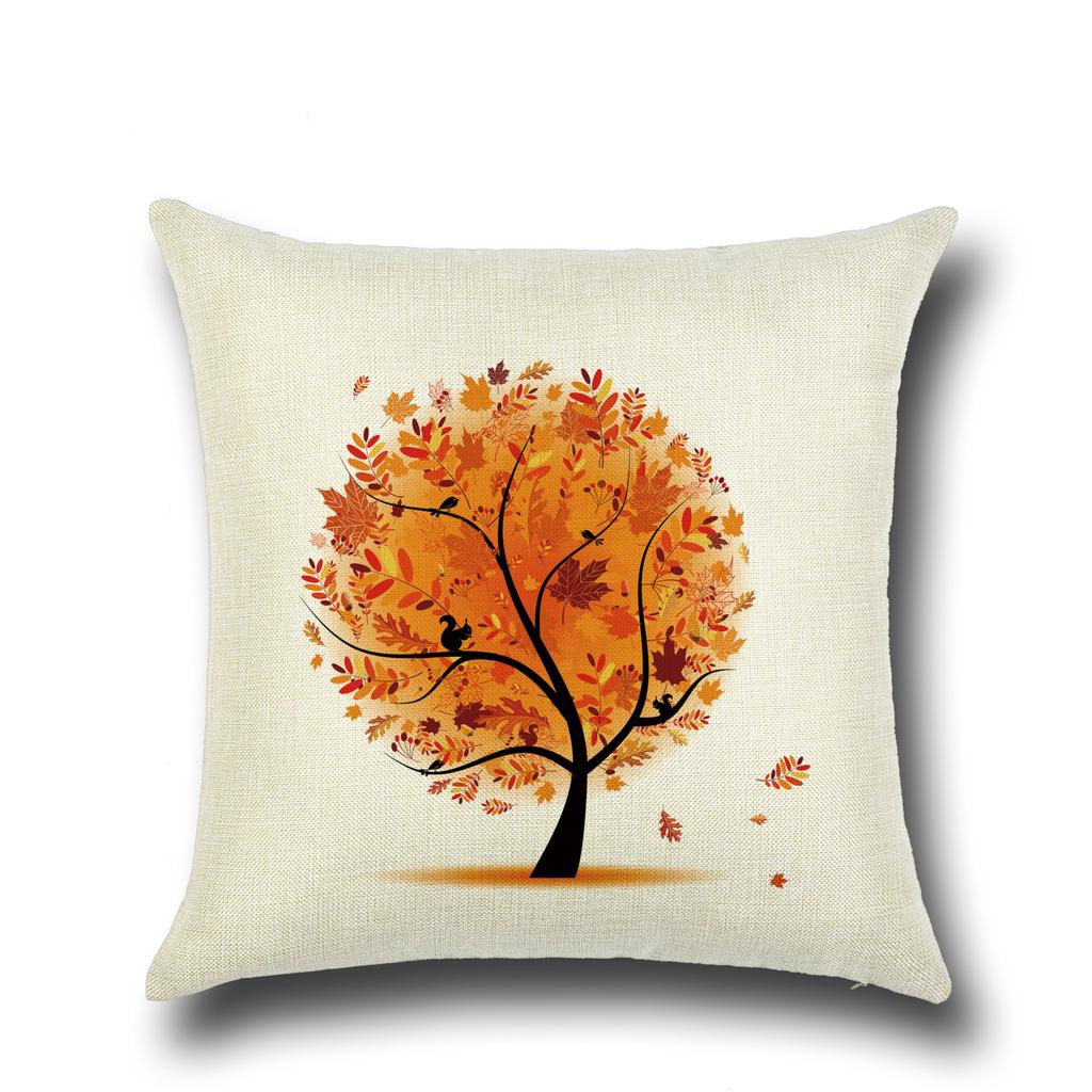 Fashionable Pillows Pastoral Fresh Cartoon Flower Tree Pattern Pillow Creative Home Pillow Case Does Not Include Core