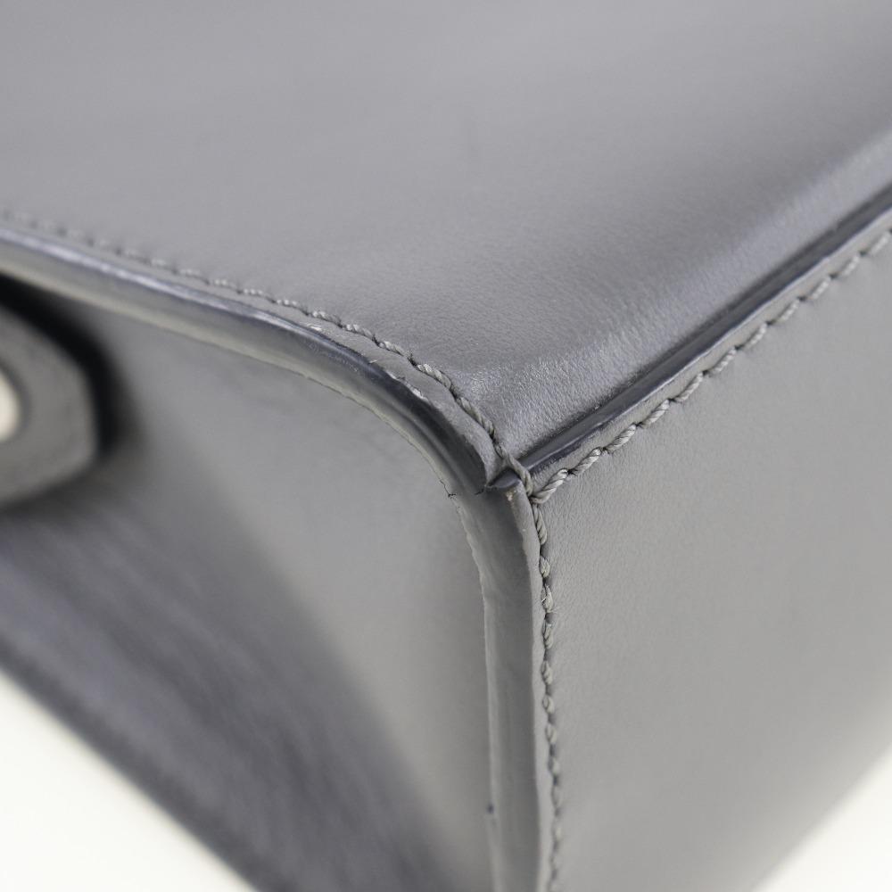 Fendi Mini Messenger Handbag 7M0238O7B 2WAYShoulder Gray Leather Women Used