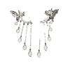 Super fairy niche butterfly hollow tassel integrated stud earrings earbone clip fashion light luxury high-end temperament earrings women