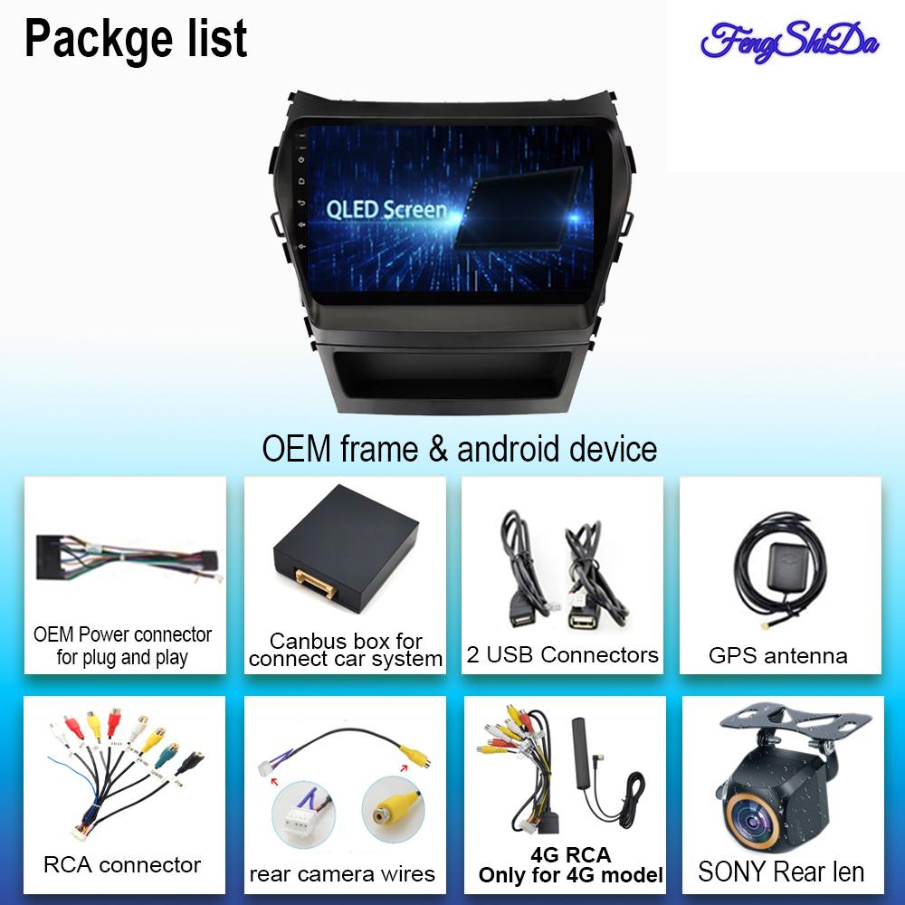 Carplay Android 14 Dla Hyundai Santa Fe 3 2013 - 2016 Radio Samochodowe Stereo Odtwarzacz Multimedialny Nawigacja GPS NIE 2din DVD 5G Wifi BT