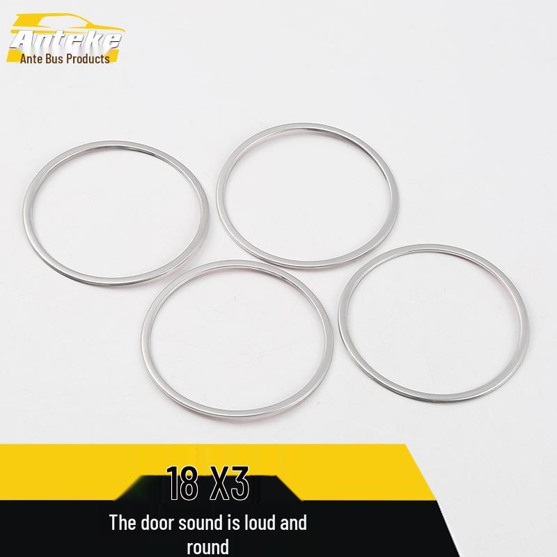Decorative Stainless Steel Speaker Cover for 18 X3 Frame: Bright Ring & Protective Sticker