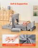 Modular Kids Play Couch, Sectional Toddler Sofa with Armrests, 28D Sponge & Short Pile, Convertible Kids Modular Couch DIY Creative Combination for