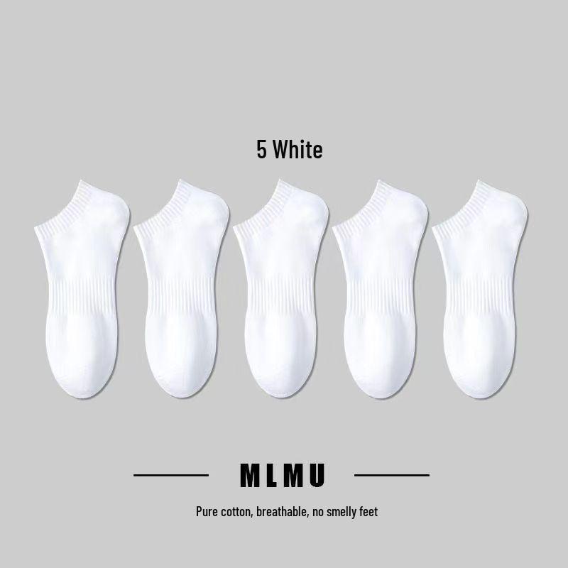 Unisex Mid-Tube Sports Socks - Black, White, Gray, Soft Cotton, Simple Design