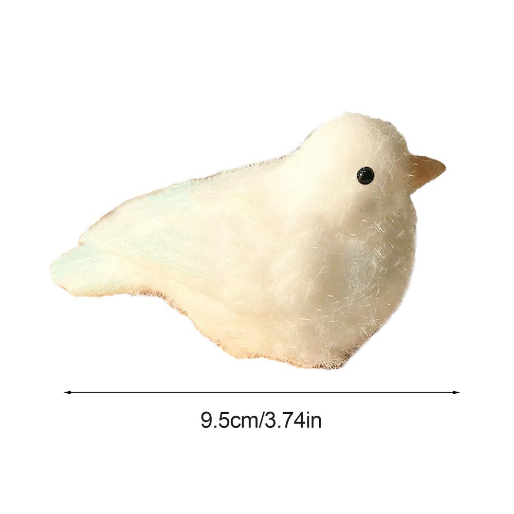 Handmade Squishy Realistic Bird Kid Squeeze Toys Silicone Soft Flocked Pinch Sensory Toys for Kids Desktop Ornament Pinching Toy