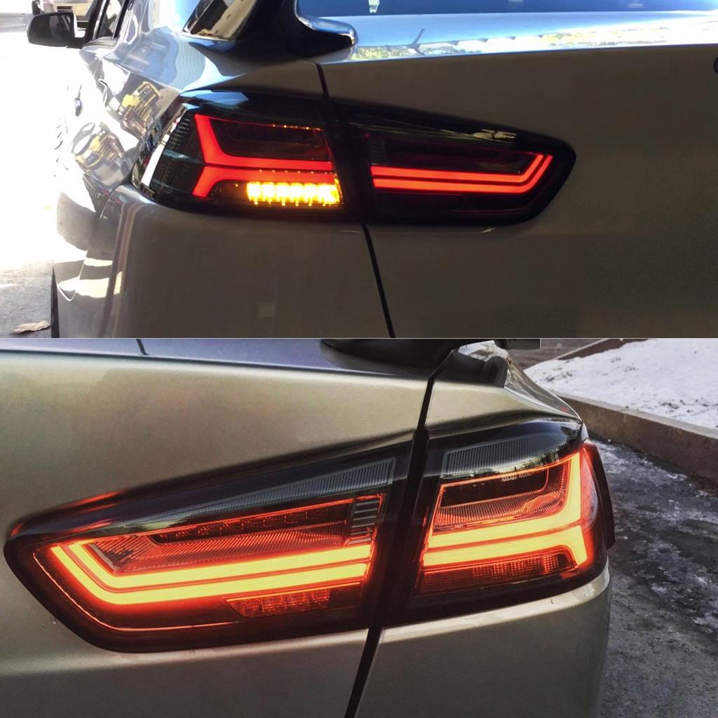 Brake Lamp LED Tail Lights Parking Light  Full LED Dynamic Tail Lights Smoke Lens Fit for  Lancer/Evo X 2008-2017