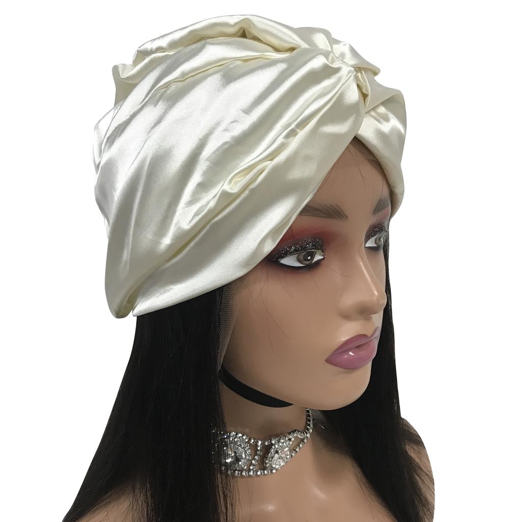 Luxury Design Soft Sleeping Cap for Women Daily Protecting Hair Wave Silk Satin Bonnet