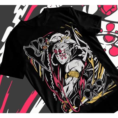 Uzui Tengen Demon Slayer Manga Anime Women's T-shirt T-shirt Soft T-shirt Anime Print Harajuku Vintage Women Clothing Harajuku