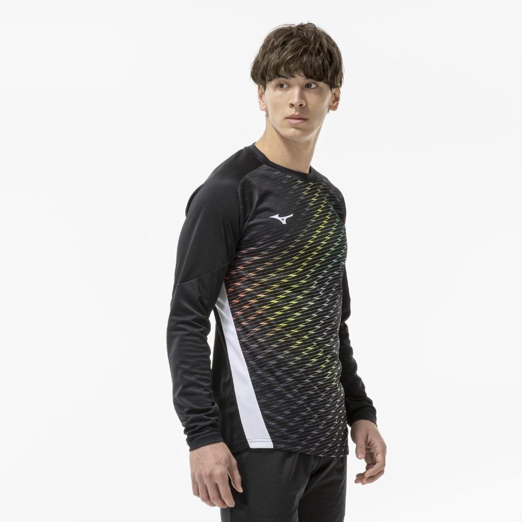 Soccer Wear PRO Field Size S Shirt, Sweat-wicking, Quick-drying, P2MAD505, Unisex, Black,