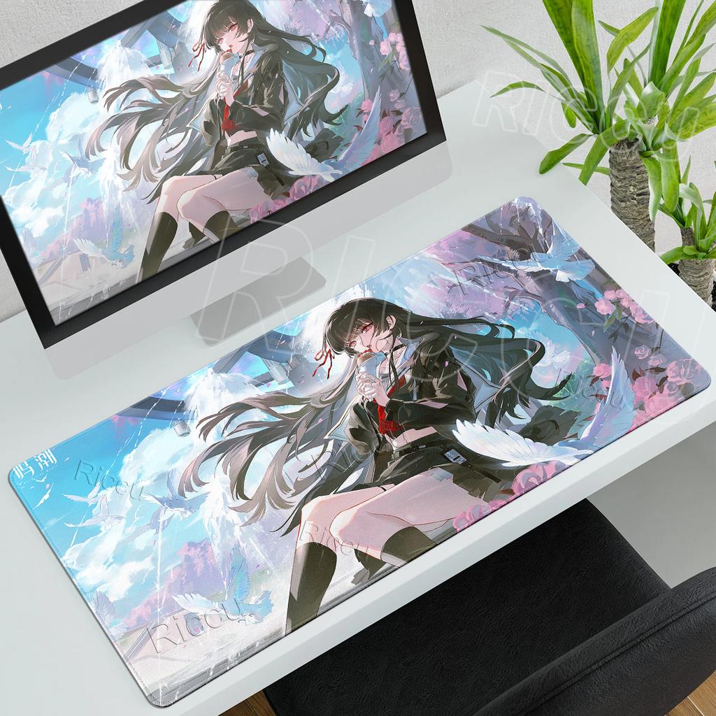 Anime Girl Chisa Mouse Pads Game Wuthering Waves Pattern Carpet PC Gaming Accessories PC Nonslip Desk Mat Extended Rubber Carpet