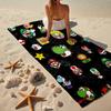 Ultra-Soft Beach Towel with Mario Theme,Ideal for Pool - Camping, Diving - Perfect Travel Essential, Vibrant Beach Towel.