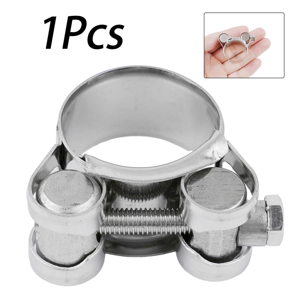 Hose Clamp Engine Intake Exhaust System Silicone Silver Small Set Screw