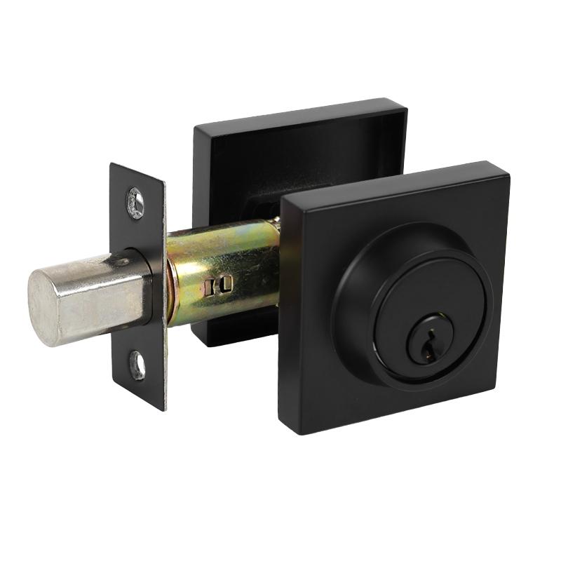 Zinc Alloy Passage Door Lock, Extended Flat Key Dead Latch, Single Tongue Mechanical Lock for Hotel & Apartment Projects