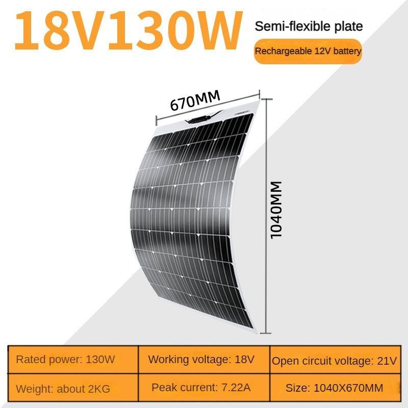 New Flexible Solar Panel 18V Household Photovoltaic Module Single Crystal Solar Panel Power Generation System