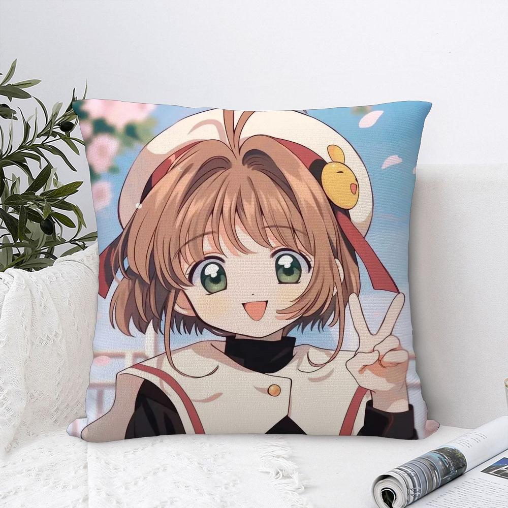 Anime C-Cardcaptor S-Sakura Pillow Case Sofa Decorative Home Double-sided Printing Short Plush Cushion Cover Throw Pillow Cover