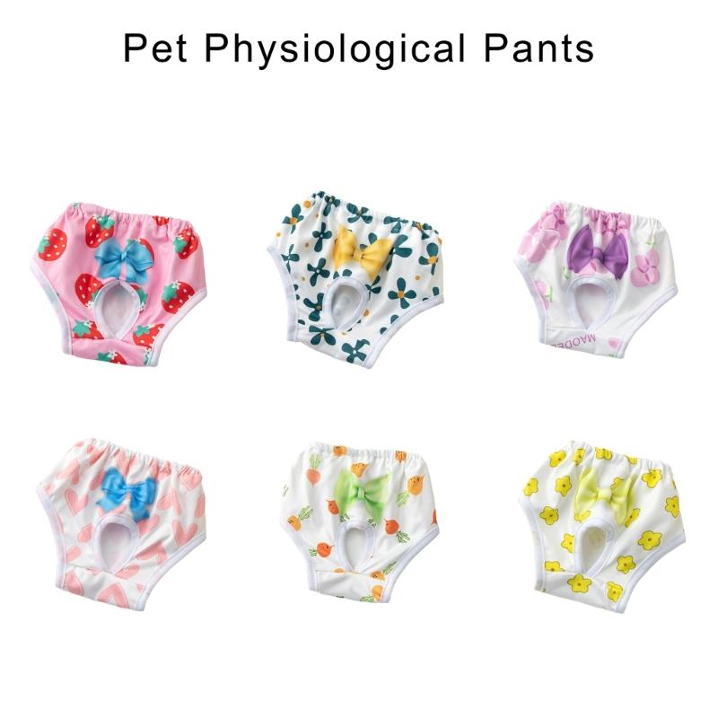 Dog Diaper Breathable Dress Female Pants Panties Shorts Reusable Doggies Period Diaper Incontinence Washable