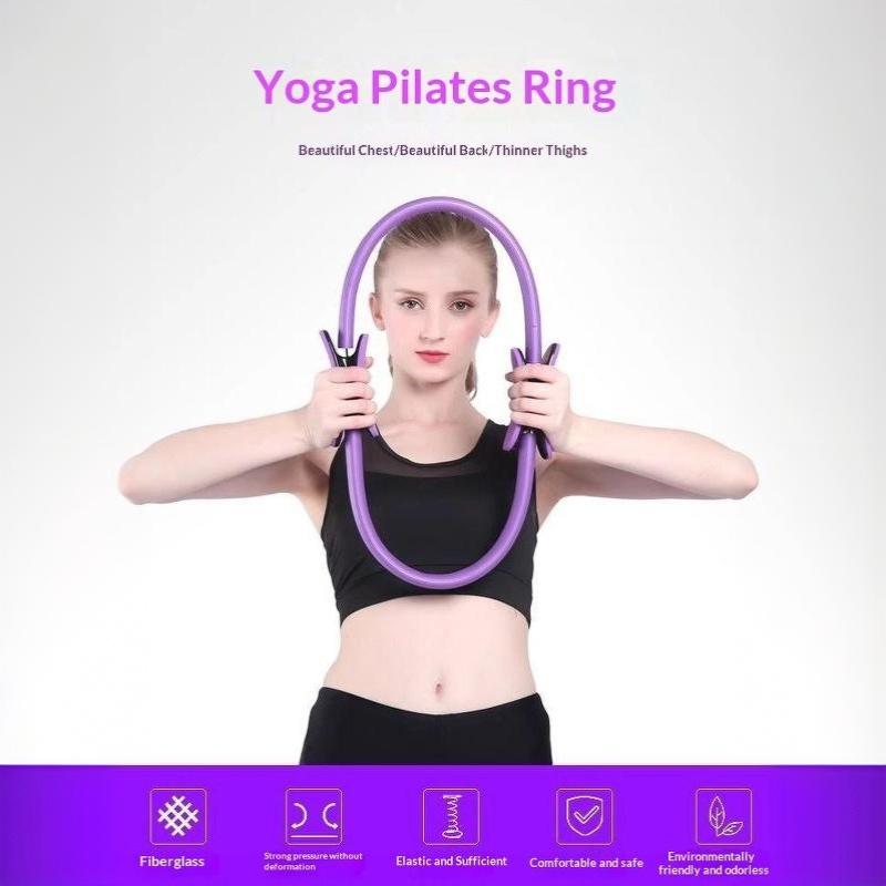 Pilates Yoga Ring Non Slip Padded Grips Magic Fitness Circle for Shoulder Opening Hip Flexor Exercise Home Gym