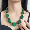 European and American Retro Personality Ethnic Style Irregular Geometric Exaggerated Design Necklace, Versatile Banquet Women's Models