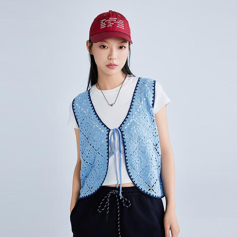 

LED IN Crochet Hollow-out Knit Vest M