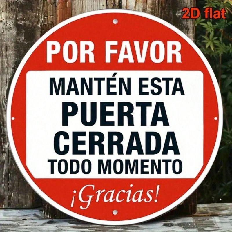 Vintage Metal Sign Por Favor 20x20cm Retro Wall Decor for Kitchen Bar Cafe