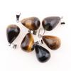 Natural Tiger Eye & Malachite Water Drop Pendant for DIY Necklace & Earrings